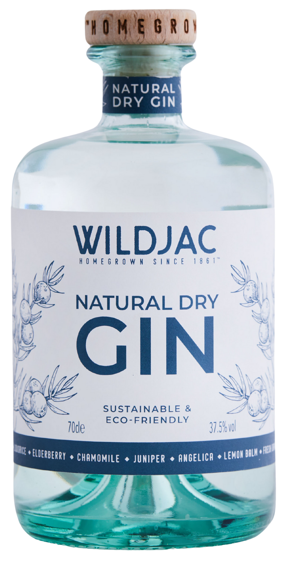 WILDJAC NATURAL DRY GIN 37.5% 70CL