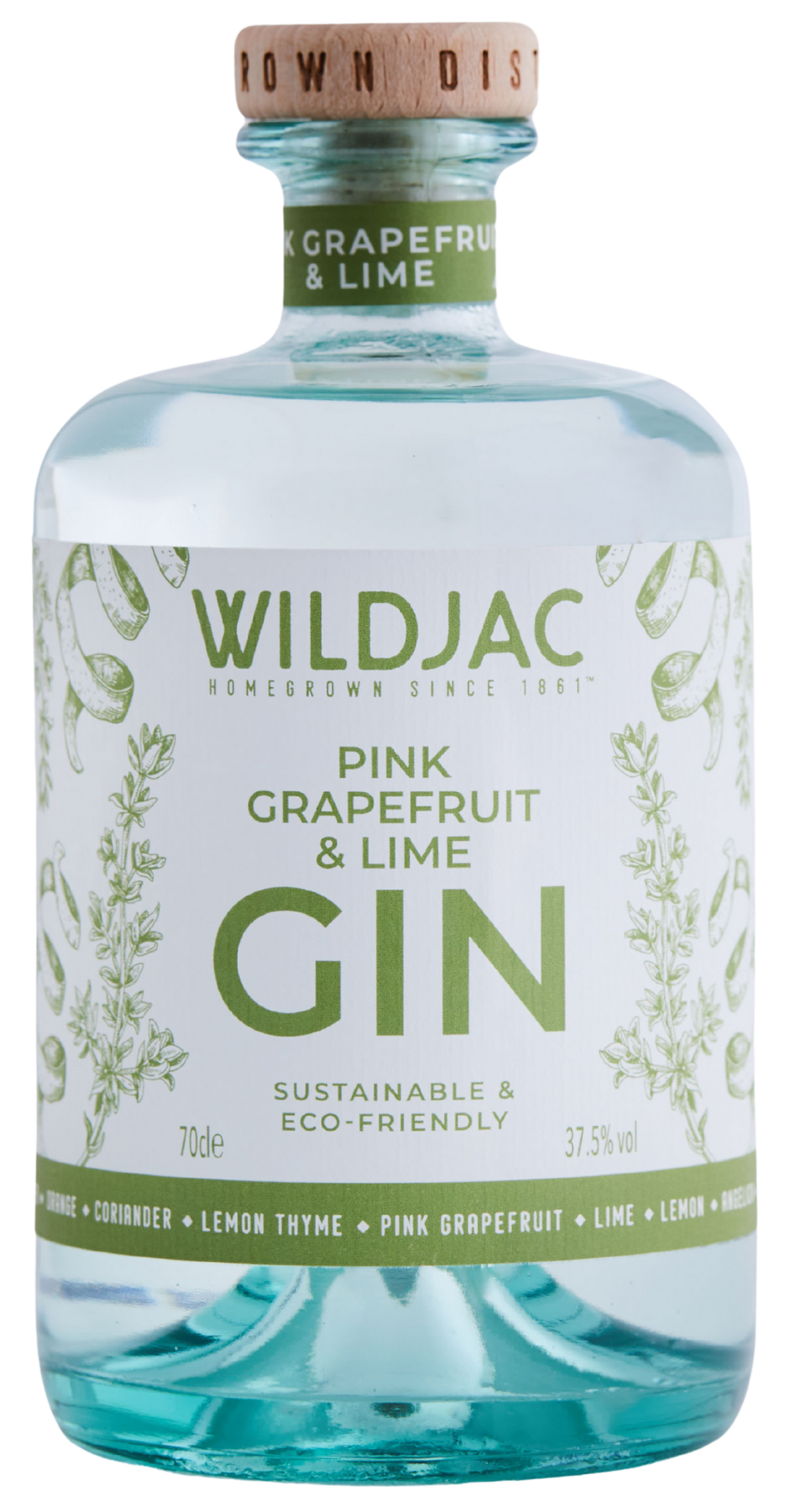 WILDJAC PINK GRAPEFRUIT & LIME GIN 37.5% 70CL