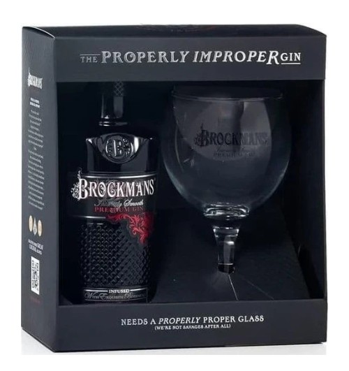 BROCKMANS GIN GIFT SET 40% 70CL