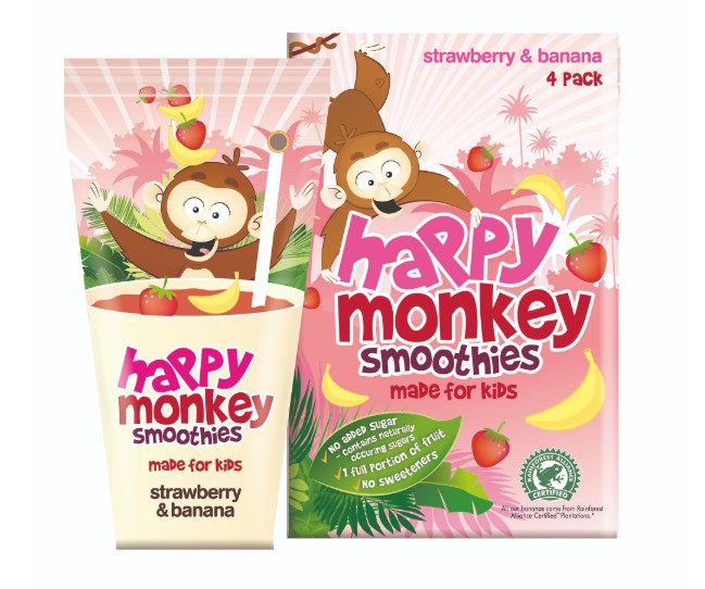 HAPPY MONKEY STRAWBERRY & BANANA SMOOTHIES