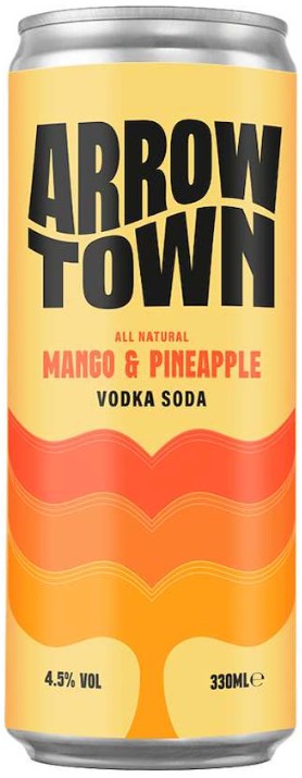 ARROWTOWN MANGO & PINEAPPLE VODKA SODA12X330ML 4.5% CANS
