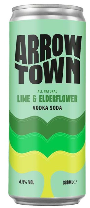 ARROWTOWN LIME & ELDERFLOWER VODKA SODA12X330ML 4.5% CANS