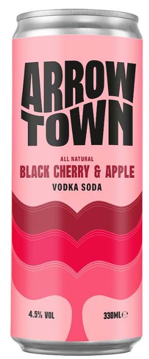 ARROWTOWN BLACK CHERRY & APPLE VODKA SODA12X330ML 4.5% CANS