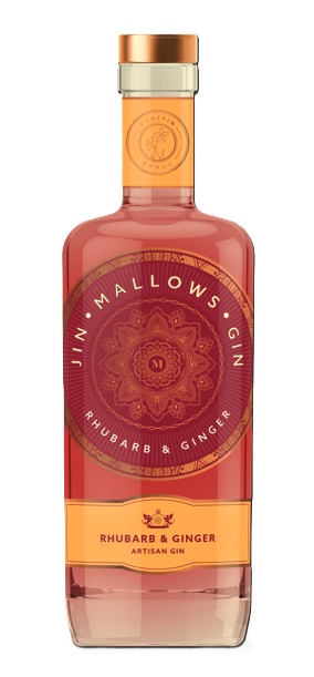 MALLOWS RHUBARB & GINGER GIN 40% 70CL