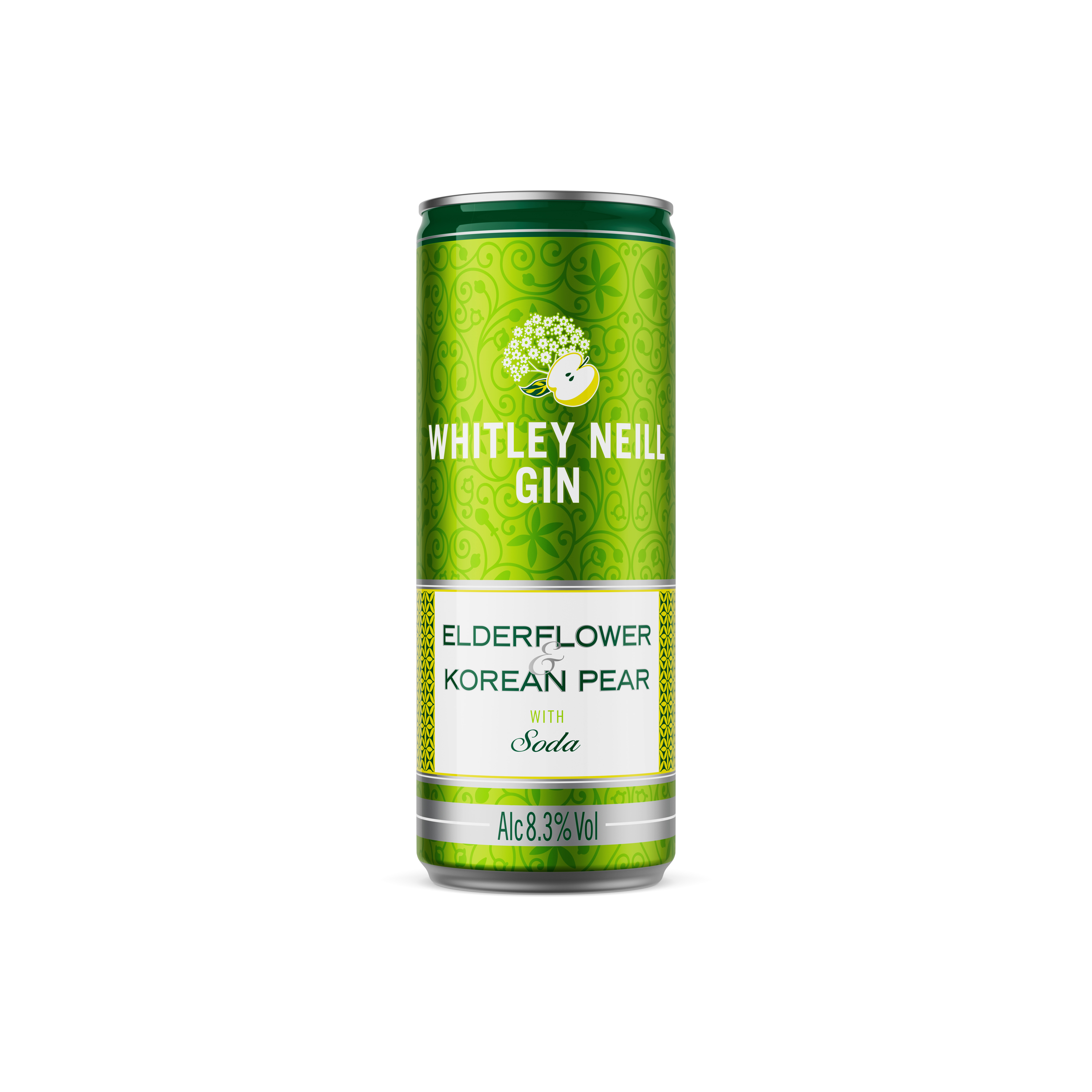 WHITLEY NEILL ELDERFLOWER & PEAR GIN WITH SODA CANS