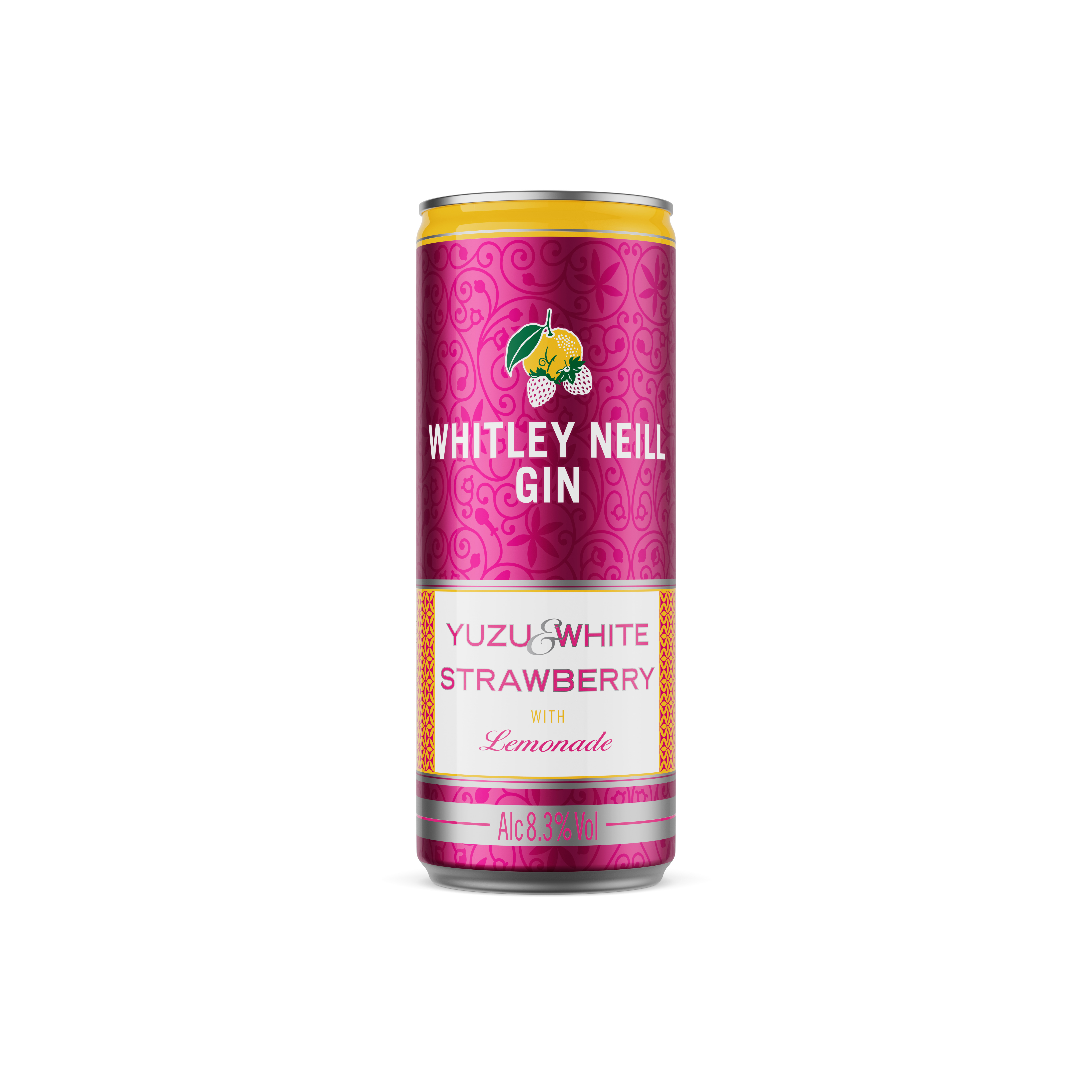 WHITLEY NEILL YUZU & WHITE STRAWBERRY GIN WITH LEMONADE CANS