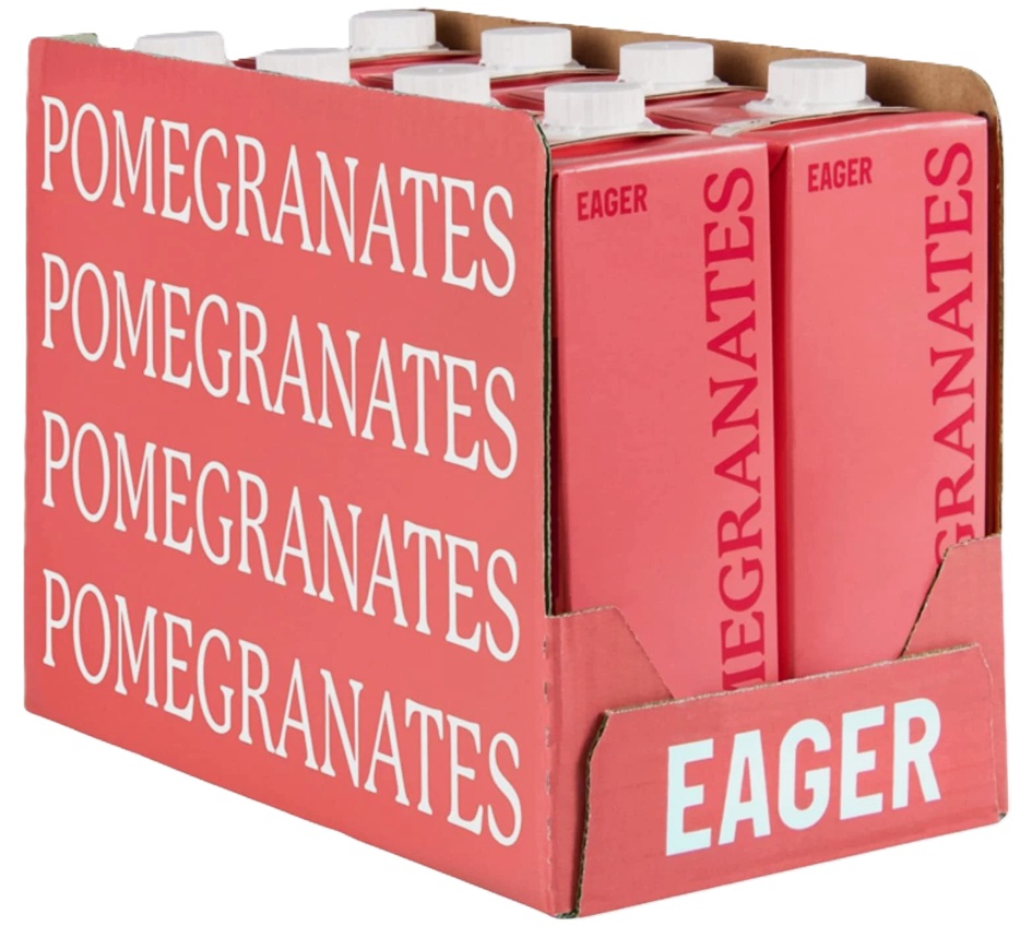 EAGER POMEGRANATES JUICE 8/LTR